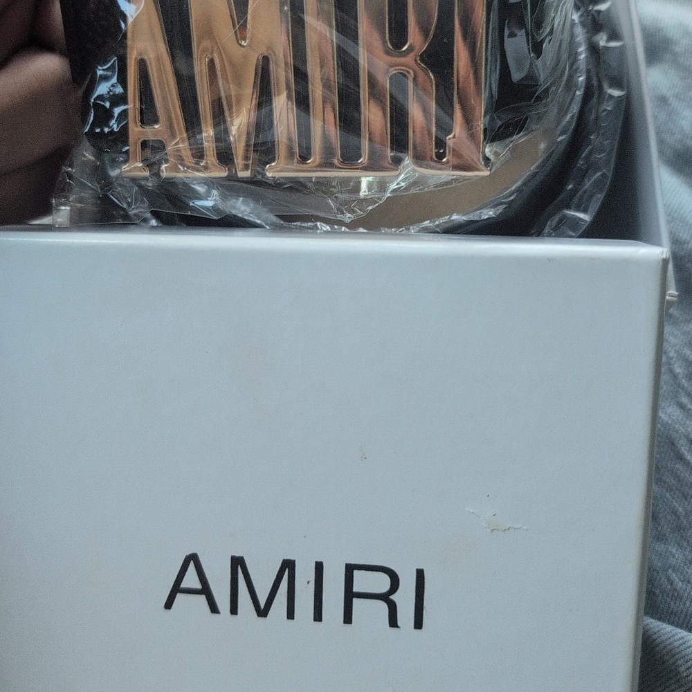 AMIRI Gold and Black Luxury Belt